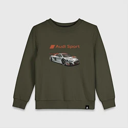 Свитшот хлопковый детский Audi sport - racing team, цвет: хаки