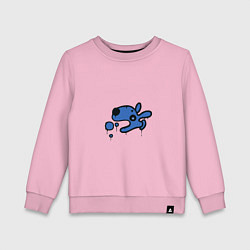 Свитшот хлопковый детский Граффити собачка, цвет: светло-розовый