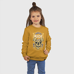 Свитшот хлопковый детский Wind ride, цвет: горчичный — фото 2