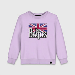 Свитшот хлопковый детский The Beatles Great Britain Битлз, цвет: лаванда