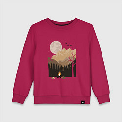 Детский свитшот Туристический поход в лесу