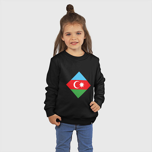 Детский свитшот Flag Azerbaijan / Черный – фото 3