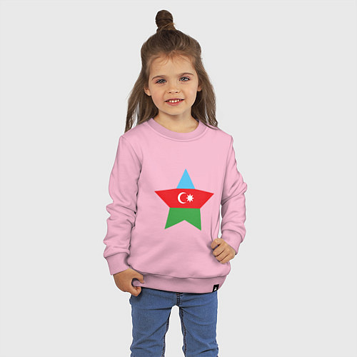 Детский свитшот Azerbaijan Star / Светло-розовый – фото 3