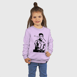 Свитшот хлопковый детский Elvis, цвет: лаванда — фото 2