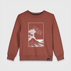 Детский свитшот Japan waves Японская волна