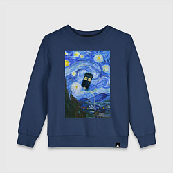 Детский свитшот Тардис в Звездной Ночи