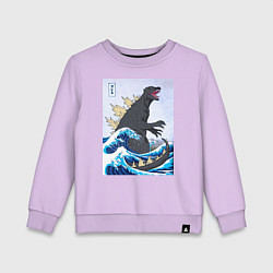 Детский свитшот Godzilla in The Waves Eastern