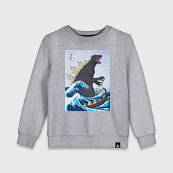 Детский свитшот Godzilla in The Waves Eastern