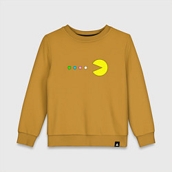 Свитшот хлопковый детский Pac - man Для пары, цвет: горчичный