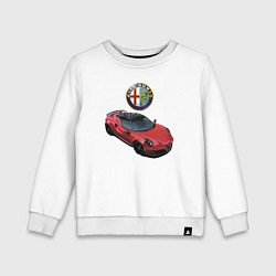 Свитшот хлопковый детский Alfa Romeo - просто мечта!, цвет: белый