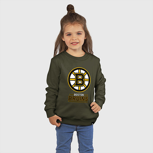 Детский свитшот Boston Bruins , Бостон Брюинз / Хаки – фото 3