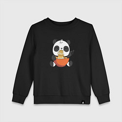 Детский свитшот Cute Panda Eating Ramen