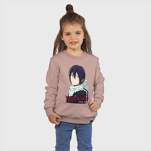 Детский свитшот Yato blue eyes / Пыльно-розовый – фото 3