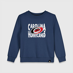 Свитшот хлопковый детский Каролина Харрикейнз, Carolina Hurricanes, цвет: тёмно-синий