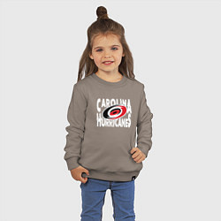 Свитшот хлопковый детский Каролина Харрикейнз, Carolina Hurricanes, цвет: утренний латте — фото 2