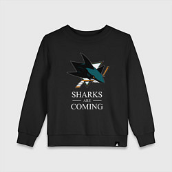 Детский свитшот Sharks are coming, Сан-Хосе Шаркс San Jose Sharks