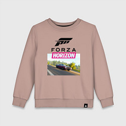 Свитшот хлопковый детский Forza Horizon 5 Plymouth Barracuda, цвет: пыльно-розовый