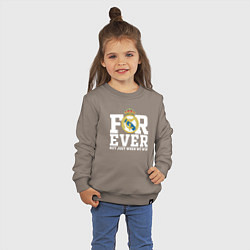 Свитшот хлопковый детский Real Madrid, Реал Мадрид FOREVER NOT JUST WHEN WE, цвет: утренний латте — фото 2