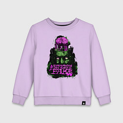 Свитшот хлопковый детский Мужчина и мозг, цвет: лаванда