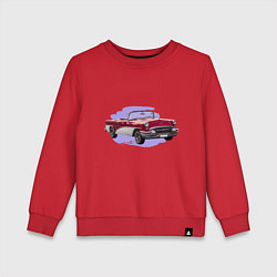 Свитшот хлопковый детский Винтажный кабриолет, цвет: красный
