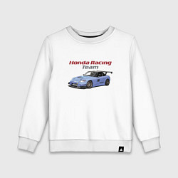 Свитшот хлопковый детский Honda Racing Team!, цвет: белый