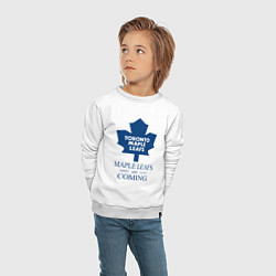Свитшот хлопковый детский Toronto Maple Leafs are coming Торонто Мейпл Лифс, цвет: белый — фото 2