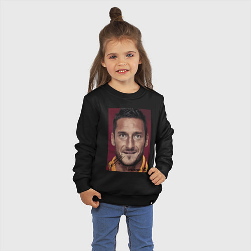 Детский свитшот Francesco Totti Roma Italy / Черный – фото 3