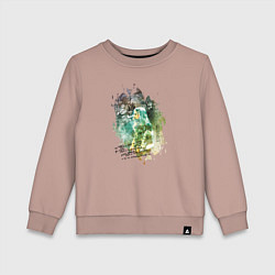 Свитшот хлопковый детский Русская музыка, цвет: пыльно-розовый