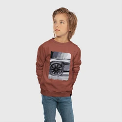 Свитшот хлопковый детский Lexus Wheel, цвет: кирпичный — фото 2