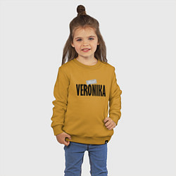 Свитшот хлопковый детский Unreal Veronika, цвет: горчичный — фото 2