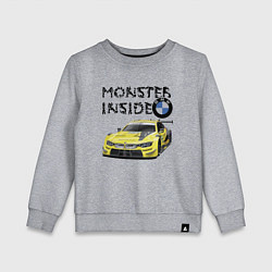 Свитшот хлопковый детский BMW M Power Monster inside, цвет: меланж