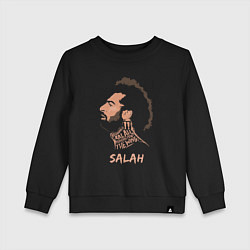 Свитшот хлопковый детский Мохаммед Салах, Mohamed Salah, цвет: черный