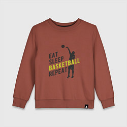 Свитшот хлопковый детский Basketball Day, цвет: кирпичный