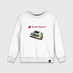 Свитшот хлопковый детский Audi Racing team Power, цвет: белый