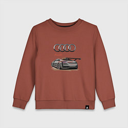 Свитшот хлопковый детский Audi Racing team, цвет: кирпичный