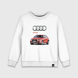 Свитшот хлопковый детский Audi Germany Prestige, цвет: белый