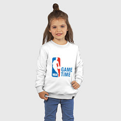 Свитшот хлопковый детский NBA Game Time, цвет: белый — фото 2