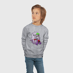 Свитшот хлопковый детский Five Nights at Freddys Security Breach - Волчица Р, цвет: меланж — фото 2