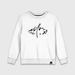 Свитшот хлопковый детский Инвест проект, цвет: белый