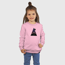 Свитшот хлопковый детский Горные Перевалы, цвет: светло-розовый — фото 2