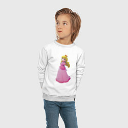 Свитшот хлопковый детский Принцесса Персик Super Mario, цвет: белый — фото 2