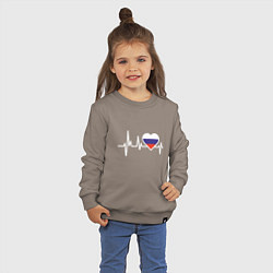 Свитшот хлопковый детский Пульс России, цвет: утренний латте — фото 2