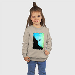 Свитшот хлопковый детский Дроп, цвет: миндальный — фото 2