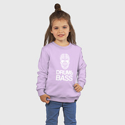 Свитшот хлопковый детский Drum and bass mix, цвет: лаванда — фото 2