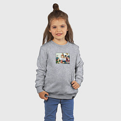 Свитшот хлопковый детский А что случилось? Страдающее средневековье, цвет: меланж — фото 2