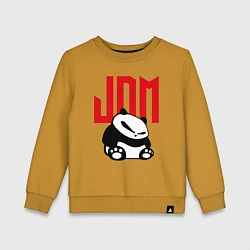 Свитшот хлопковый детский JDM Panda Japan Симпатяга, цвет: горчичный