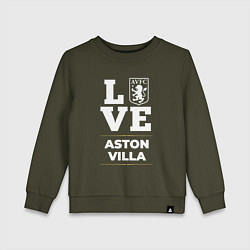 Свитшот хлопковый детский Aston Villa Love Classic, цвет: хаки