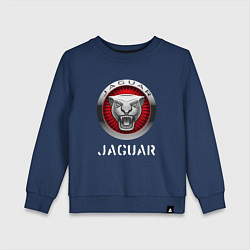 Свитшот хлопковый детский JAGUAR Jaguar, цвет: тёмно-синий