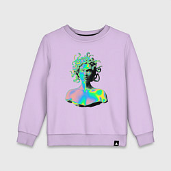 Детский свитшот Gorgon Medusa Vaporwave Neon