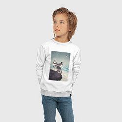 Свитшот хлопковый детский Snipes at the Shore, цвет: белый — фото 2